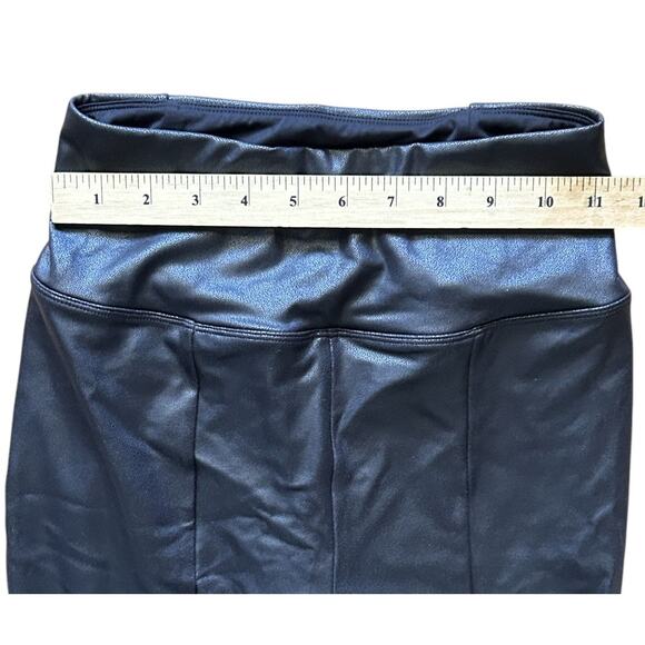 NWT Popilush Shapewear Faux Leather Tummy Control High Rise Leggings Small - Picture 3 of 7